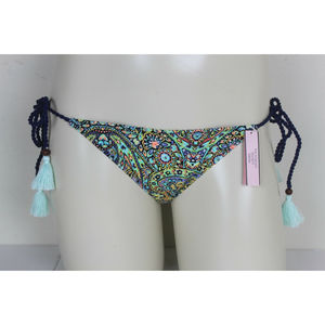 Victoria's Secret Mosaic Garden The Tassel String Bikini Bottom Size M NWT